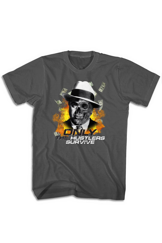 Only The Hustlers Survive Tee (Multi Color Logo) - Zamage