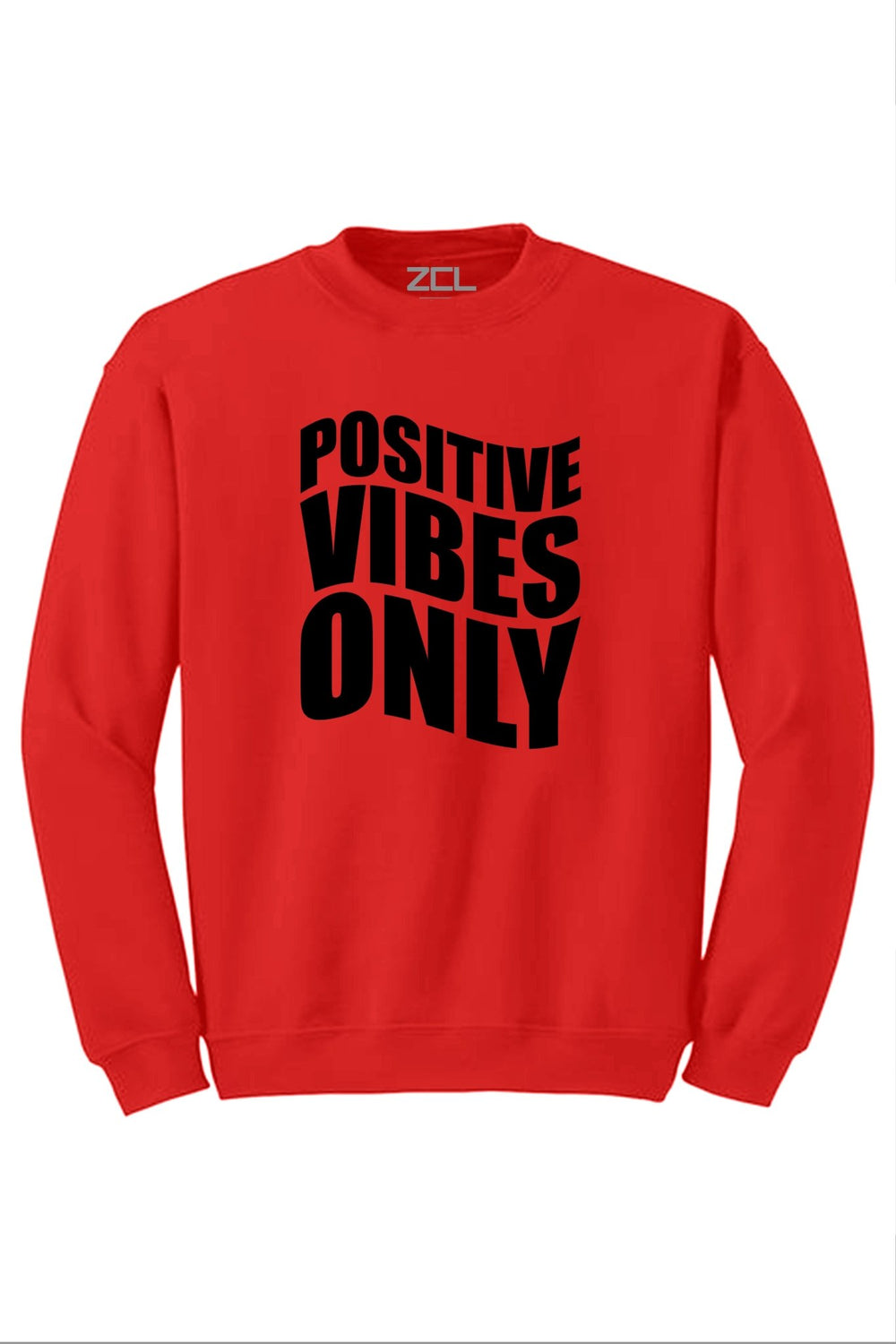 Positive Vibes Only Crewneck Sweatshirt (Black Logo) - Zamage
