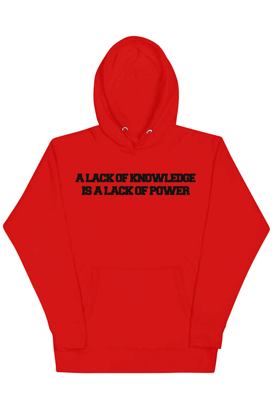 Knowledge & Power Hoodie (Black Logo) - Zamage