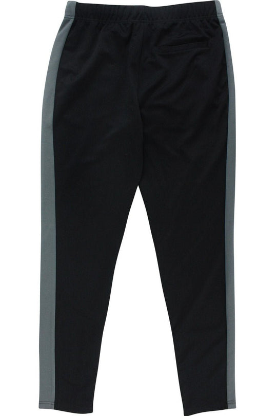 Premium Side Stripe Zip Pocket Track Pants (Black - Charcoal) - Zamage