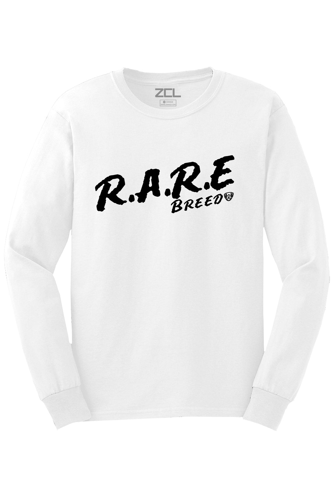 Rare Breed Long Sleeve Tee (Black Logo) - Zamage