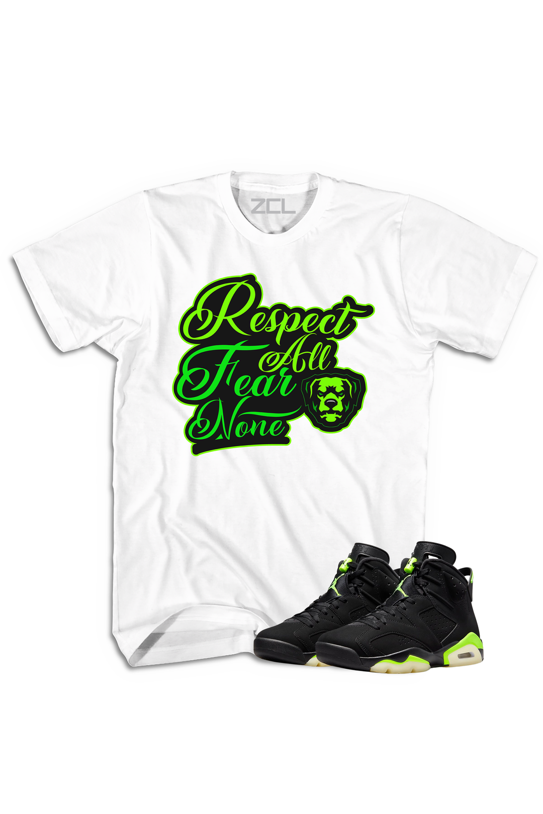 Air Jordan 6 Respect All Fear None Tee (Electric Green) – Zamage