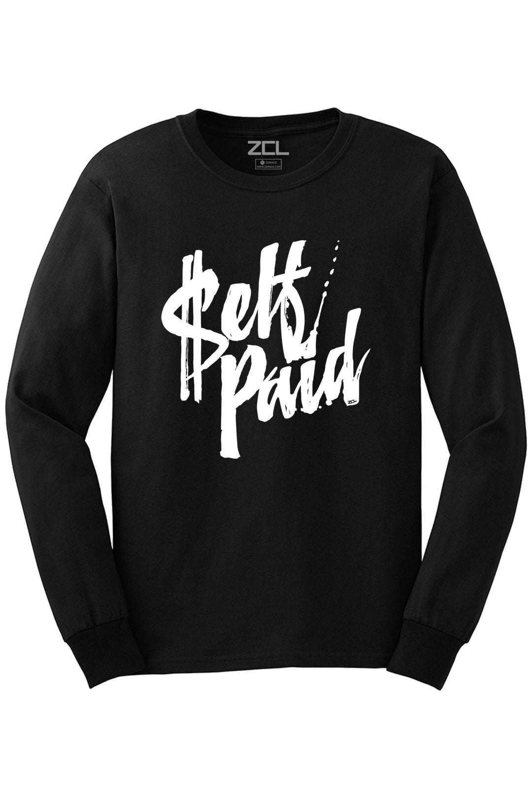 Self Paid Long Sleeve Tee (White Logo) - Zamage