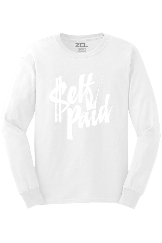 Self Paid Long Sleeve Tee (White Logo) - Zamage