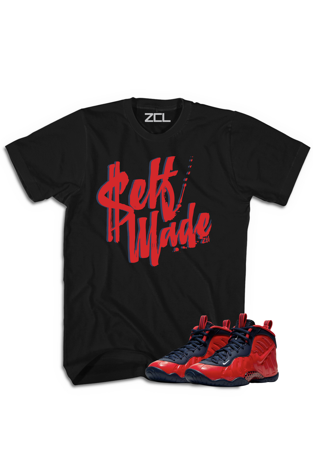 Nike Air Foamposite Pro USA "Self Made" Tee Crimson - Zamage