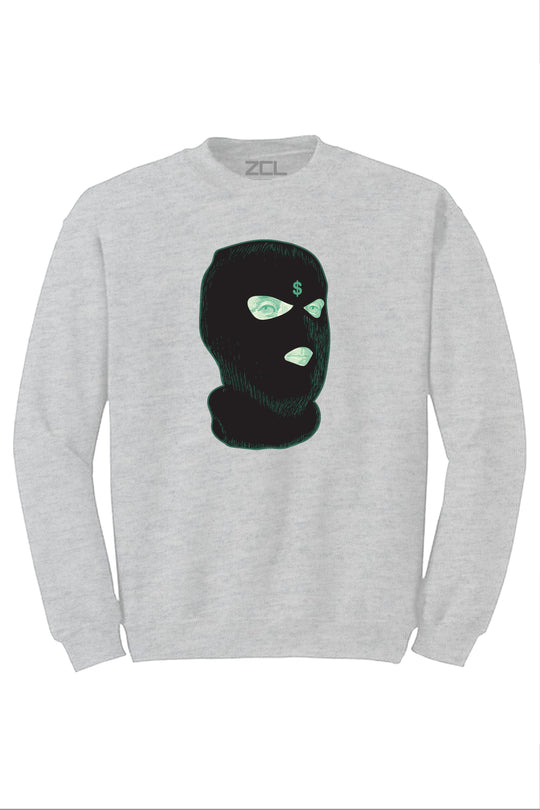 Ski Mask Money Crewneck Sweatshirt (Black Logo) - Zamage
