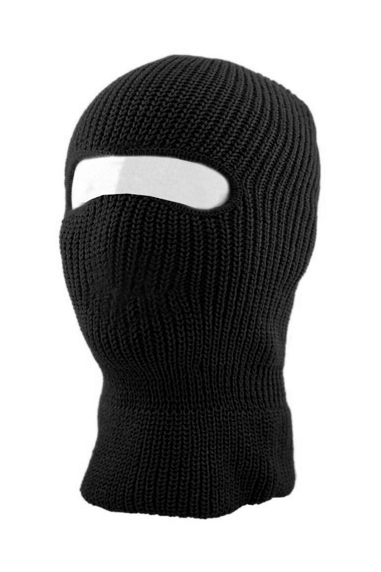Slotted Balaclava Face Mask (Black) - Zamage