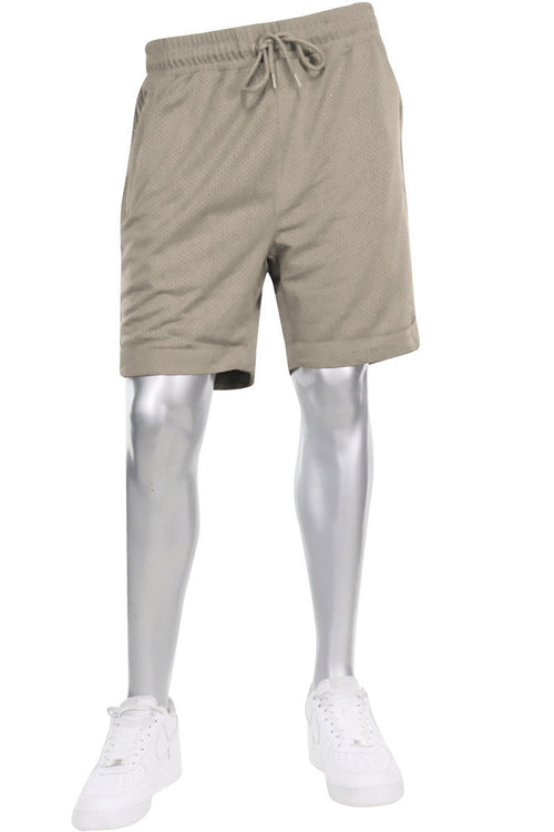 Zip Pocket Mesh Shorts (Oatmeal) - Zamage