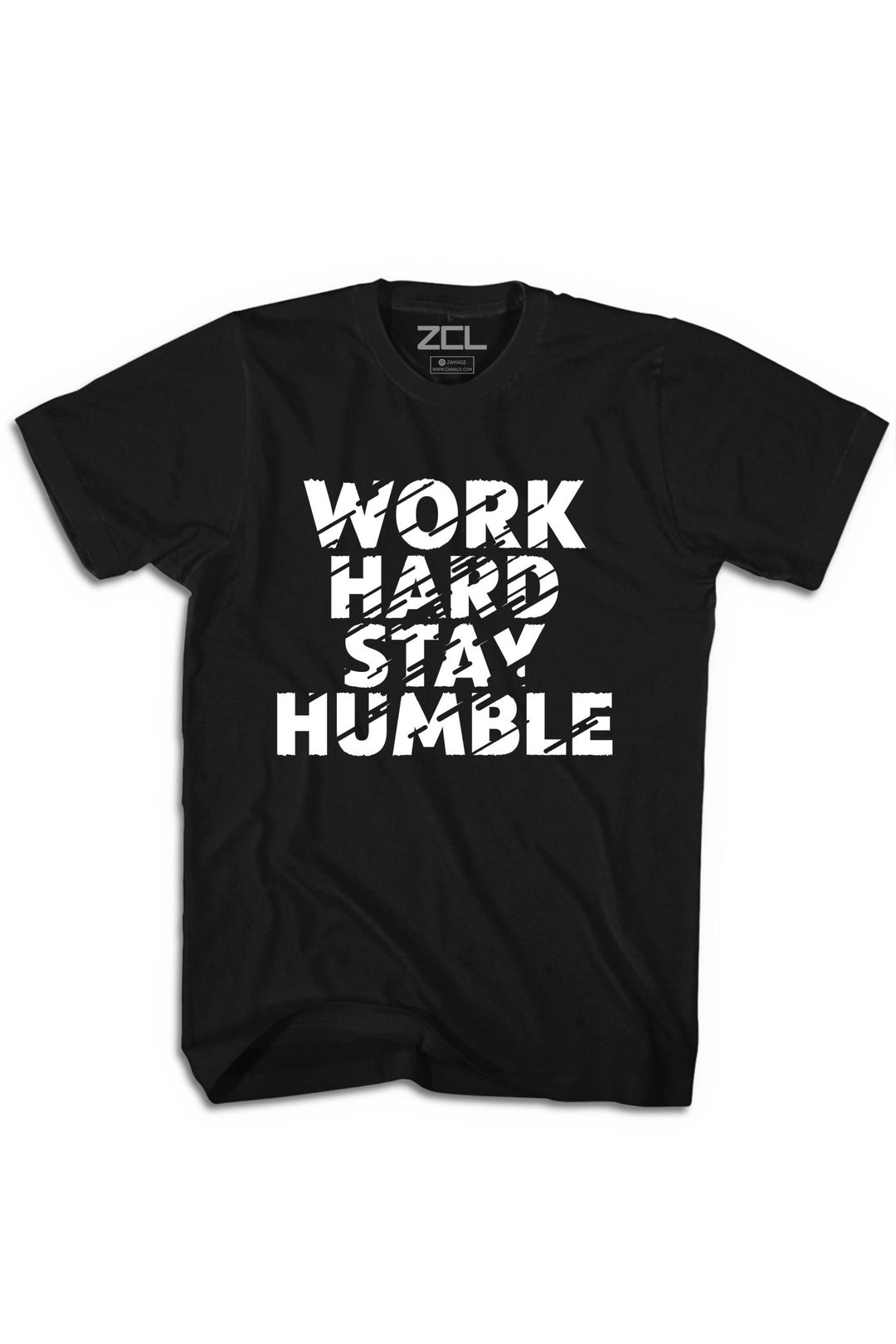 Work Hard Stay Humble Tee (White Logo) - Zamage