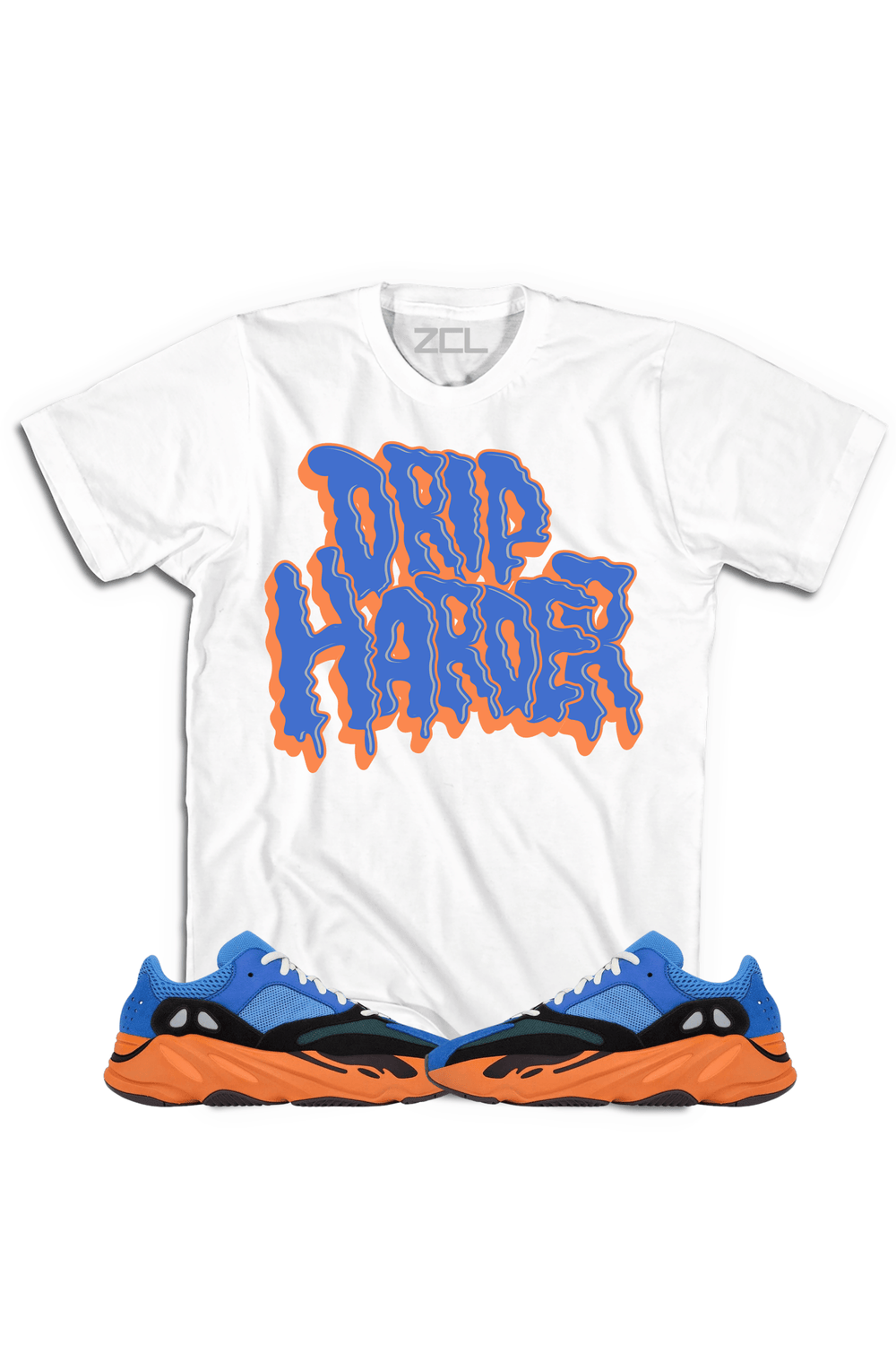 Yeezy Boost 700 "Drip Harder" Tee (Bright Blue) - Zamage