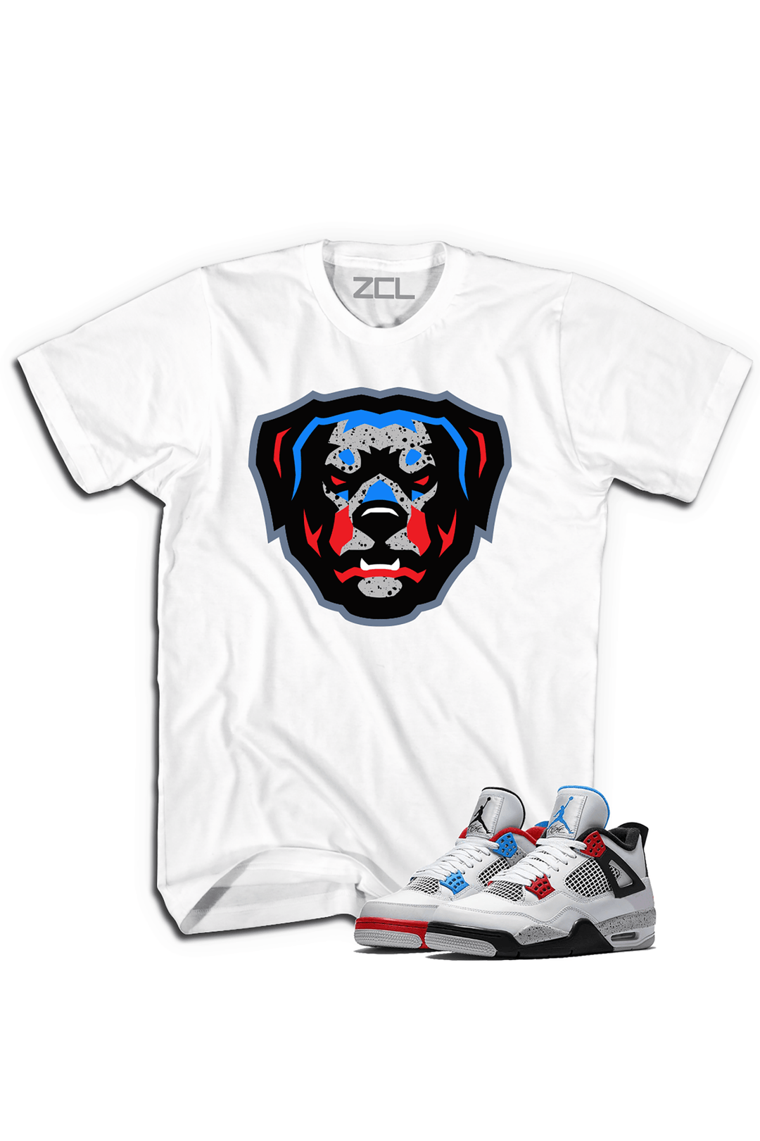 ZCL Loyalty “What The” Jordan 4 HookUp Tee (White) - Zamage
